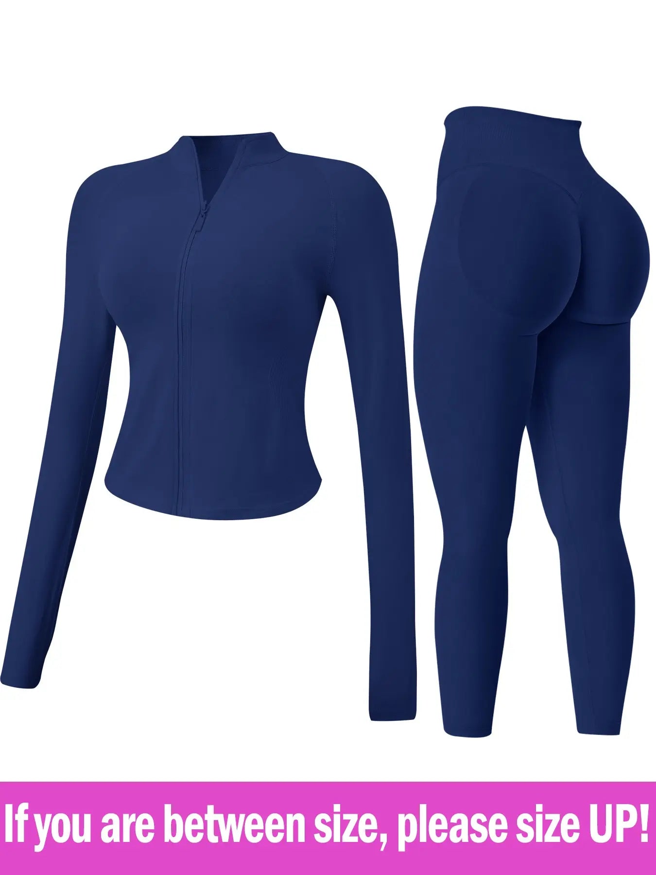 Women'S 2-Piece Tracksuit Set, Seamless Stand-Collar Zipper Windproof Slim Warm Long Sleeve Top & Tight Hip Lifting Pants, Quick Dry Stretchy Breathable with Thumb Holes, Sweatsuit Set, Sweatsuit Outfits
