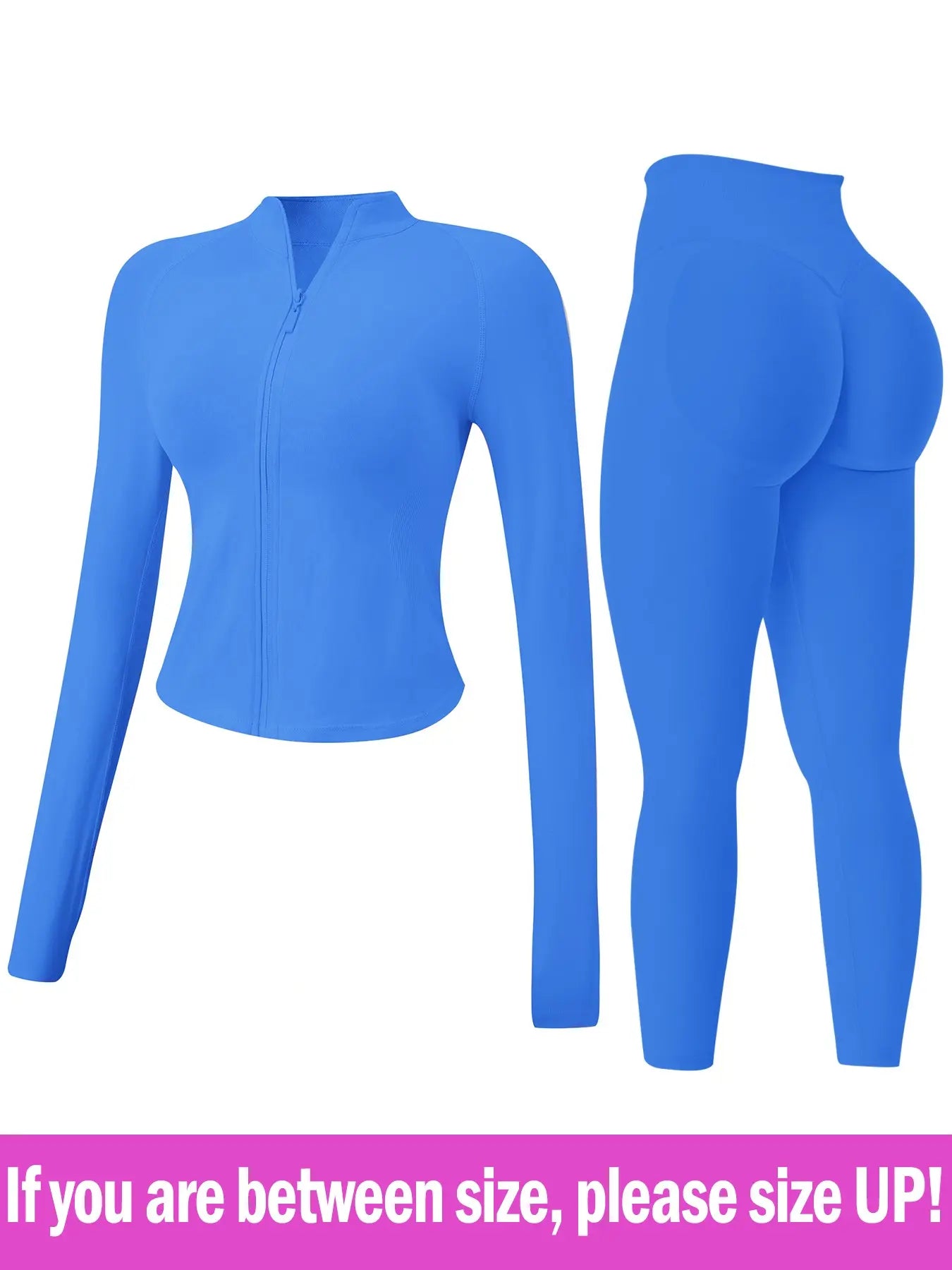 Women'S 2-Piece Tracksuit Set, Seamless Stand-Collar Zipper Windproof Slim Warm Long Sleeve Top & Tight Hip Lifting Pants, Quick Dry Stretchy Breathable with Thumb Holes, Sweatsuit Set, Sweatsuit Outfits